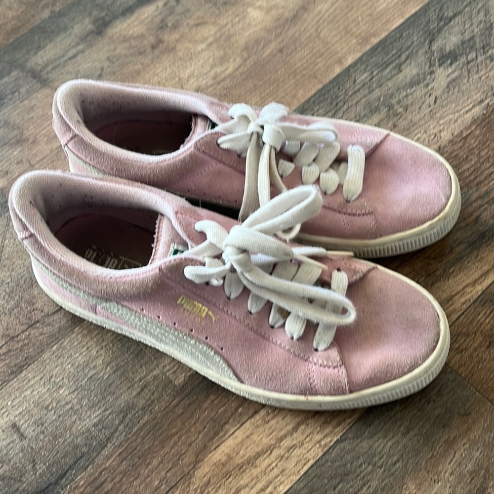 Pink puma sneakers